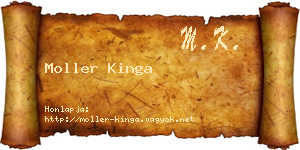 Moller Kinga névjegykártya